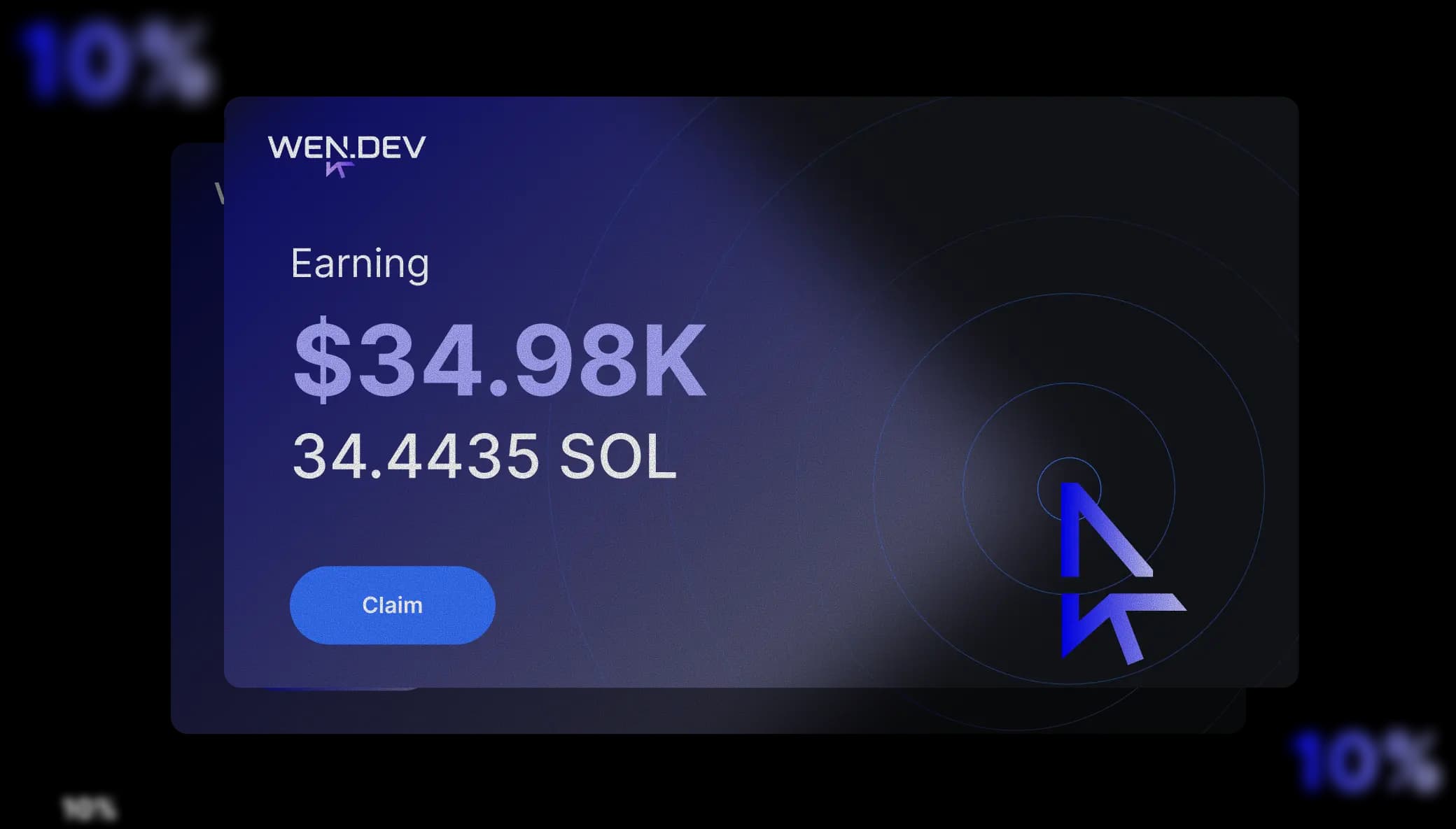 WEN.DEV creator rewards card